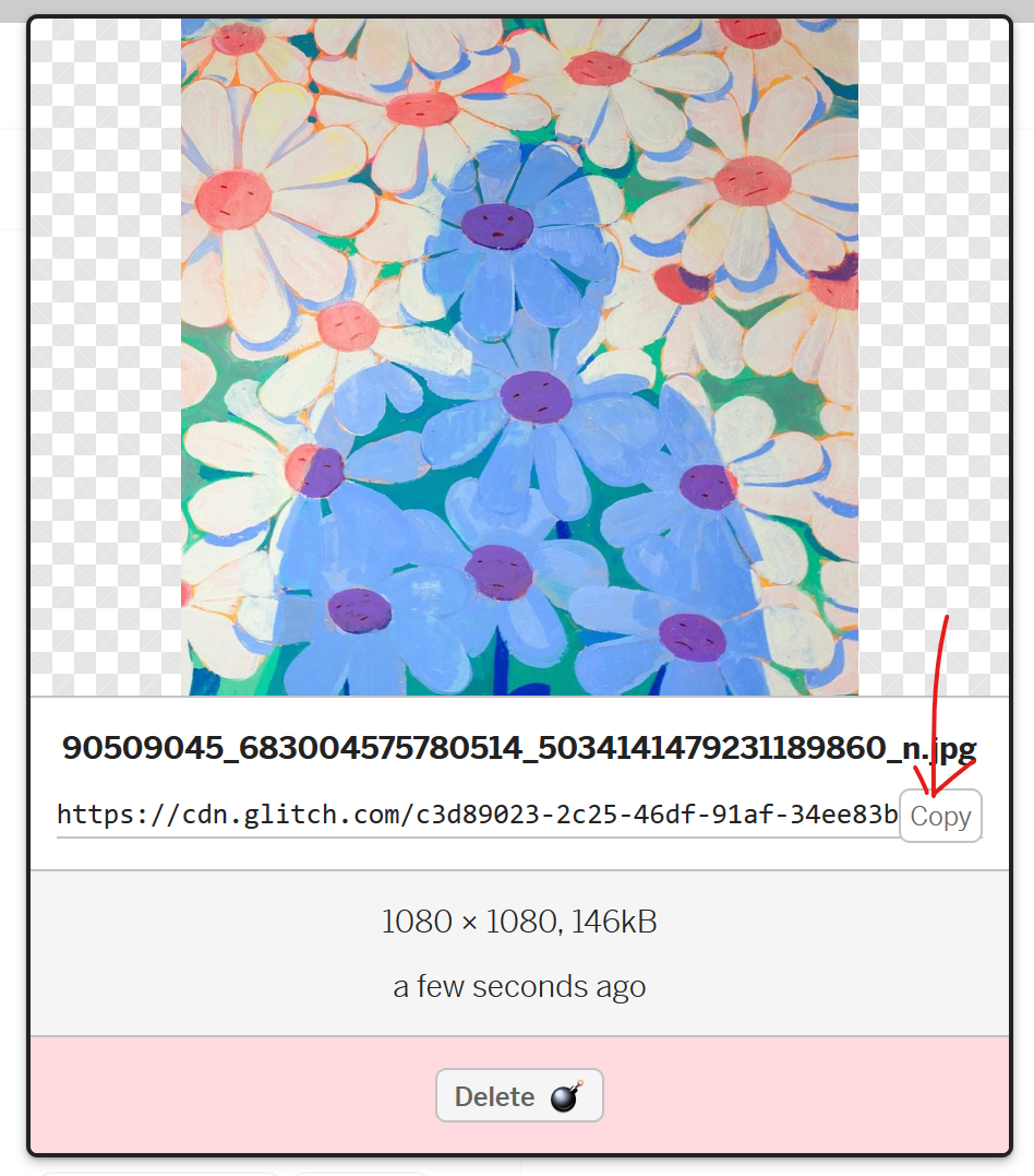 Copy Asset URL