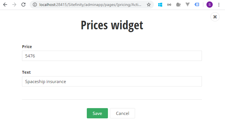 Widget editor